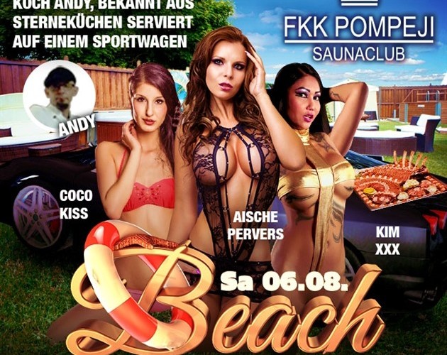 FKK Pompeji Beach Party Flyer